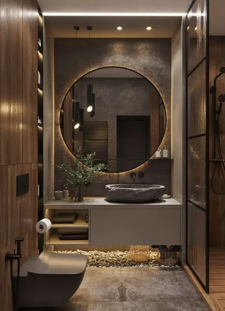 Rustic Washroom Design(RWD-4)