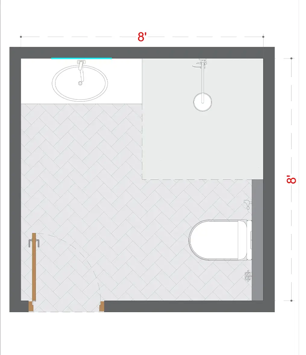 Rustic Washroom Layout(RWL-4)
