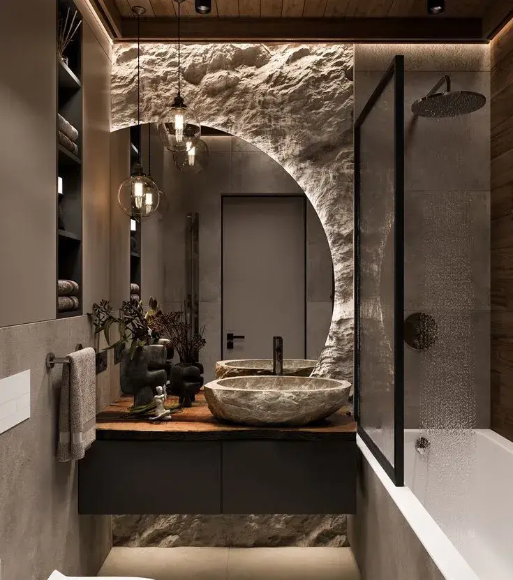 Rustic Washroom Design(RWD-5)