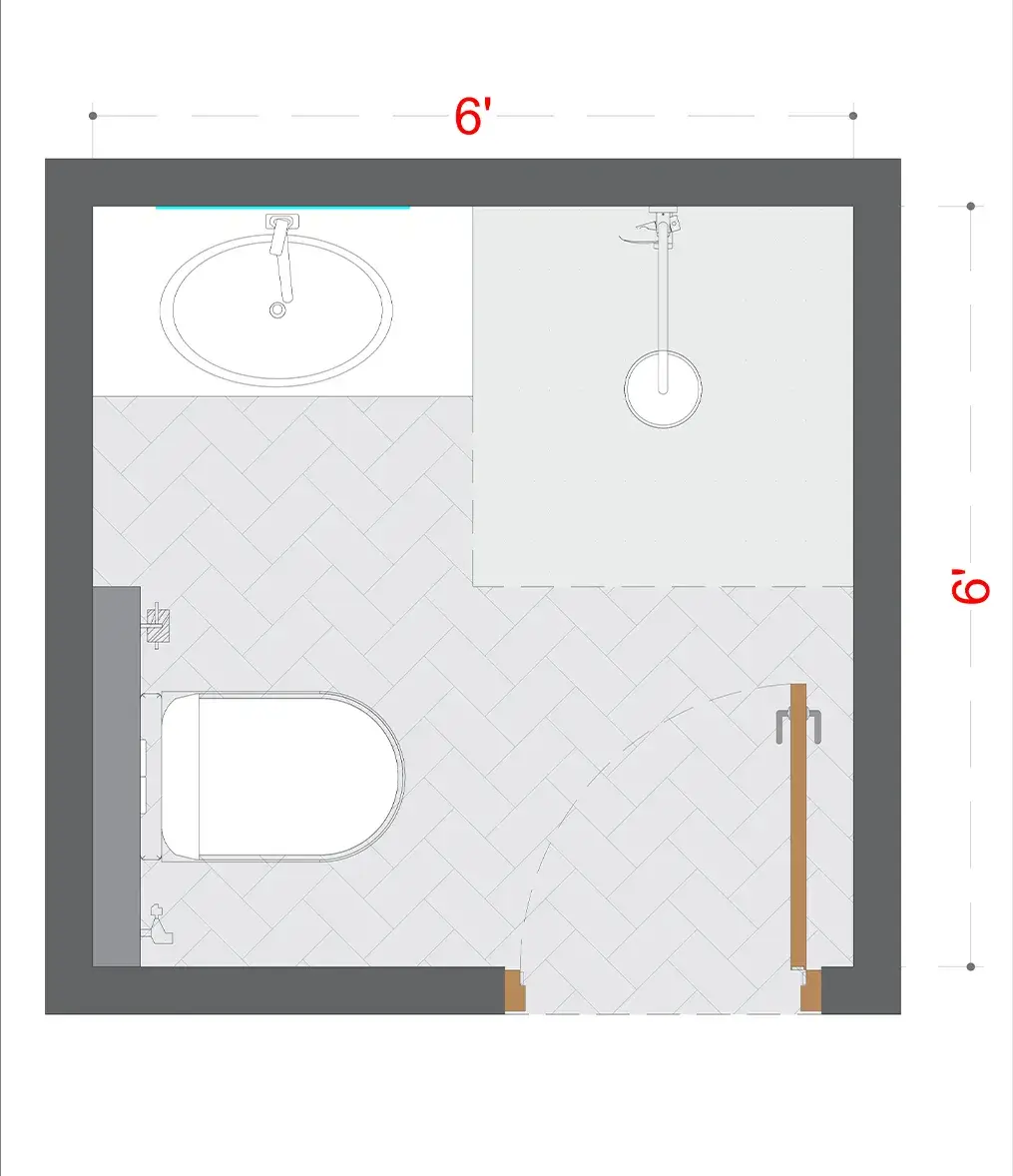 Rustic Washroom Layout(RWL-5)