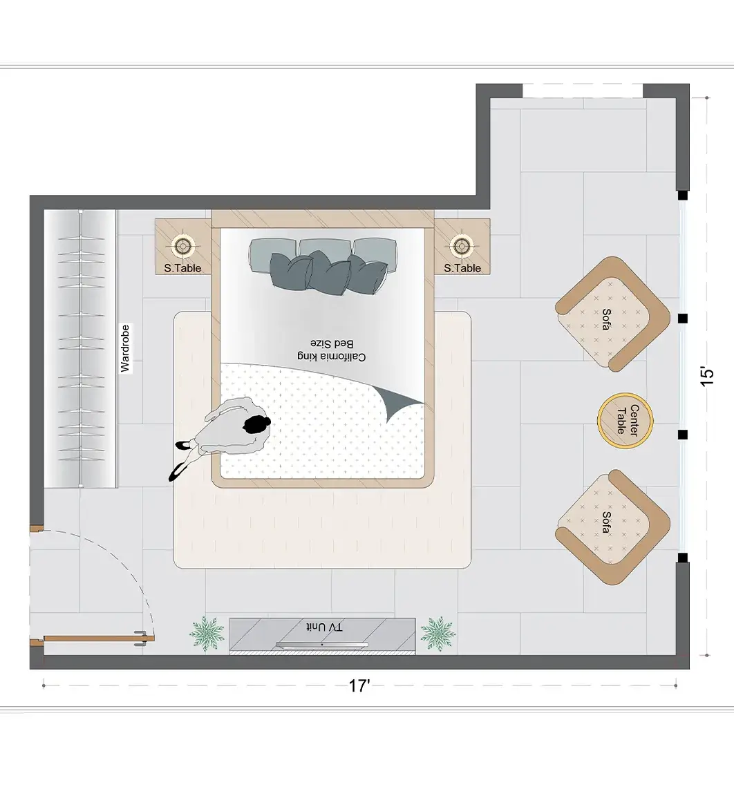 Rustic Guest Bedroom Layout (RGBL-1)