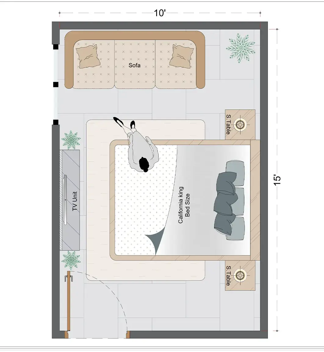Rustic Guest Bedroom Layout (RGBL-2)