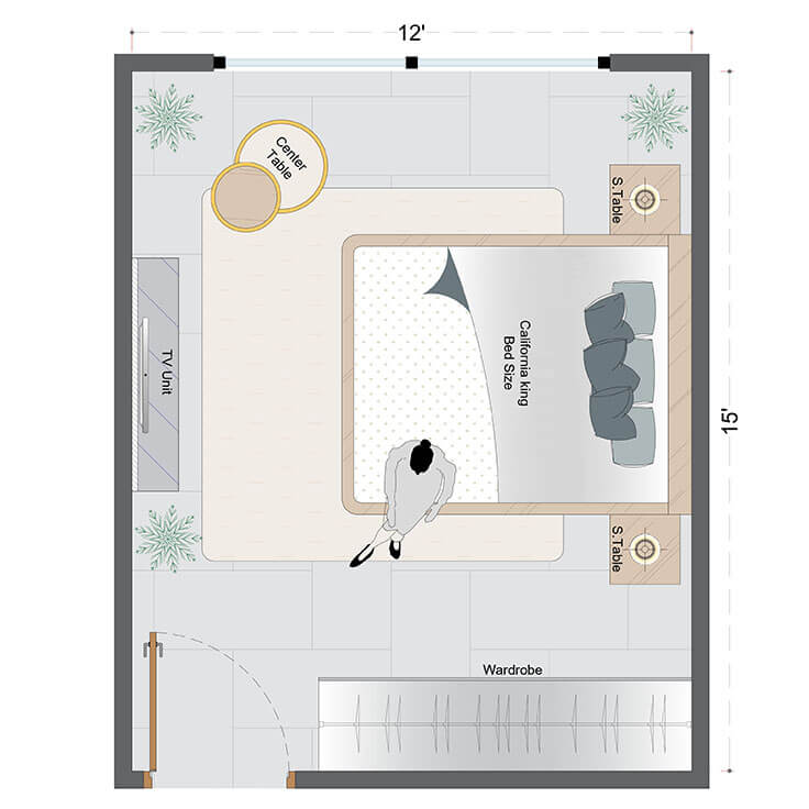 Rustic Master Bedroom Layout(RMBL-5)