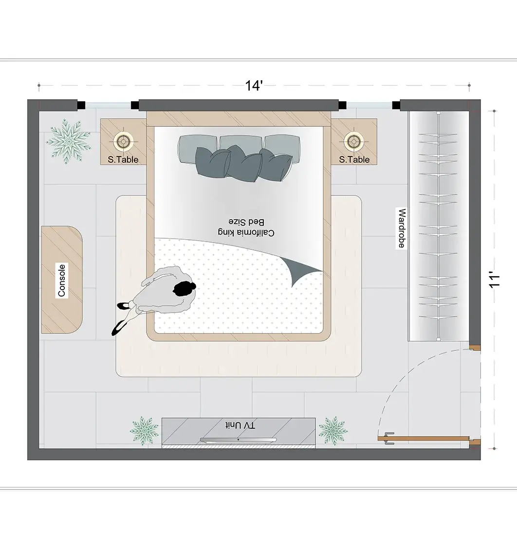 Scandinavian Guest Bedroom Layout (SGBL-1)