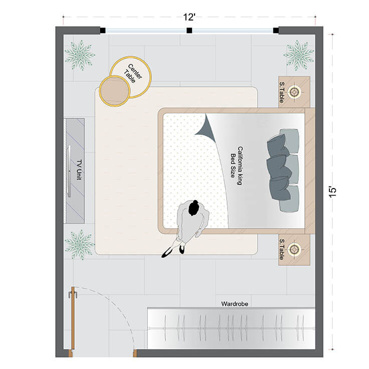 Scandinavian Master Bedroom Layout(SMBL-2)